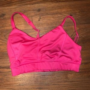 Hot pink sports bra
